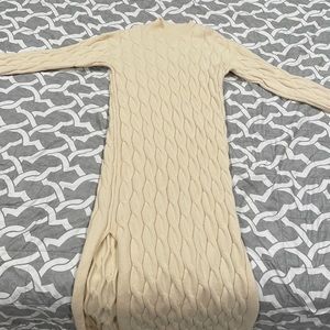 Line & Dot Cream Sweater Dress, Size L - Never Worn